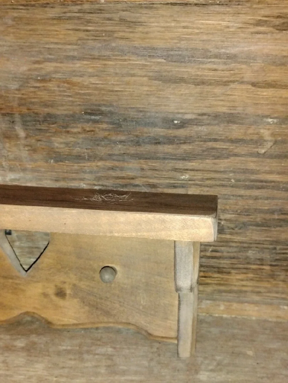 Perfect Size Rustic Wood Heart Peg Wall Shelf - Cottagecore Farmhouse